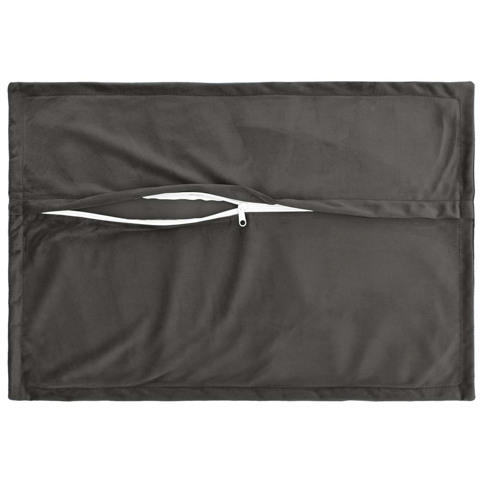 vidaXL Poszewka na poduszkę 2 pcs HOUTEN ciemnoszary 50 x 80 cm Welur