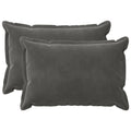 vidaXL Poszewka na poduszkę 2 pcs HOUTEN ciemnoszary 50 x 80 cm Welur