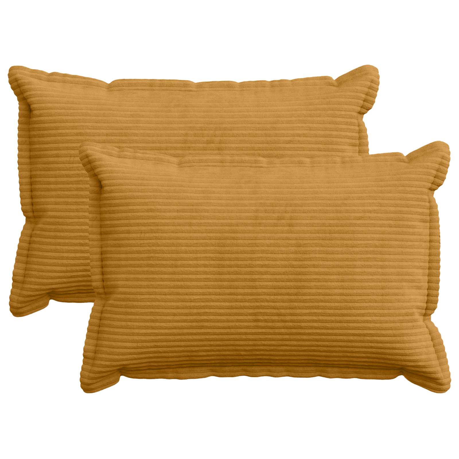 vidaXL Poszewka na poduszkę 2 szt. HOUTEN żółty 50 x 80 cm sztruks