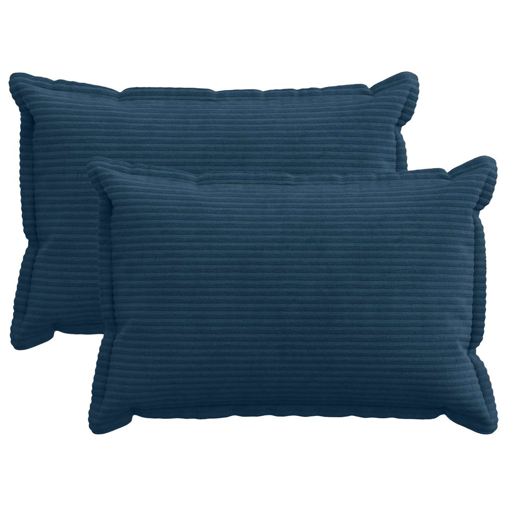 vidaXL Poszewka na poduszkę 2 szt. HOUTEN Granatowy 50 x 80 cm sztruks