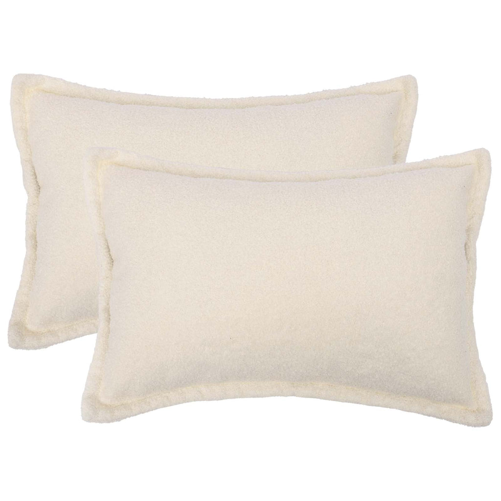 vidaXL Poszewka na poduszkę 2 pcs HOUTEN kremowy 50 x 80 cm Bouclé
