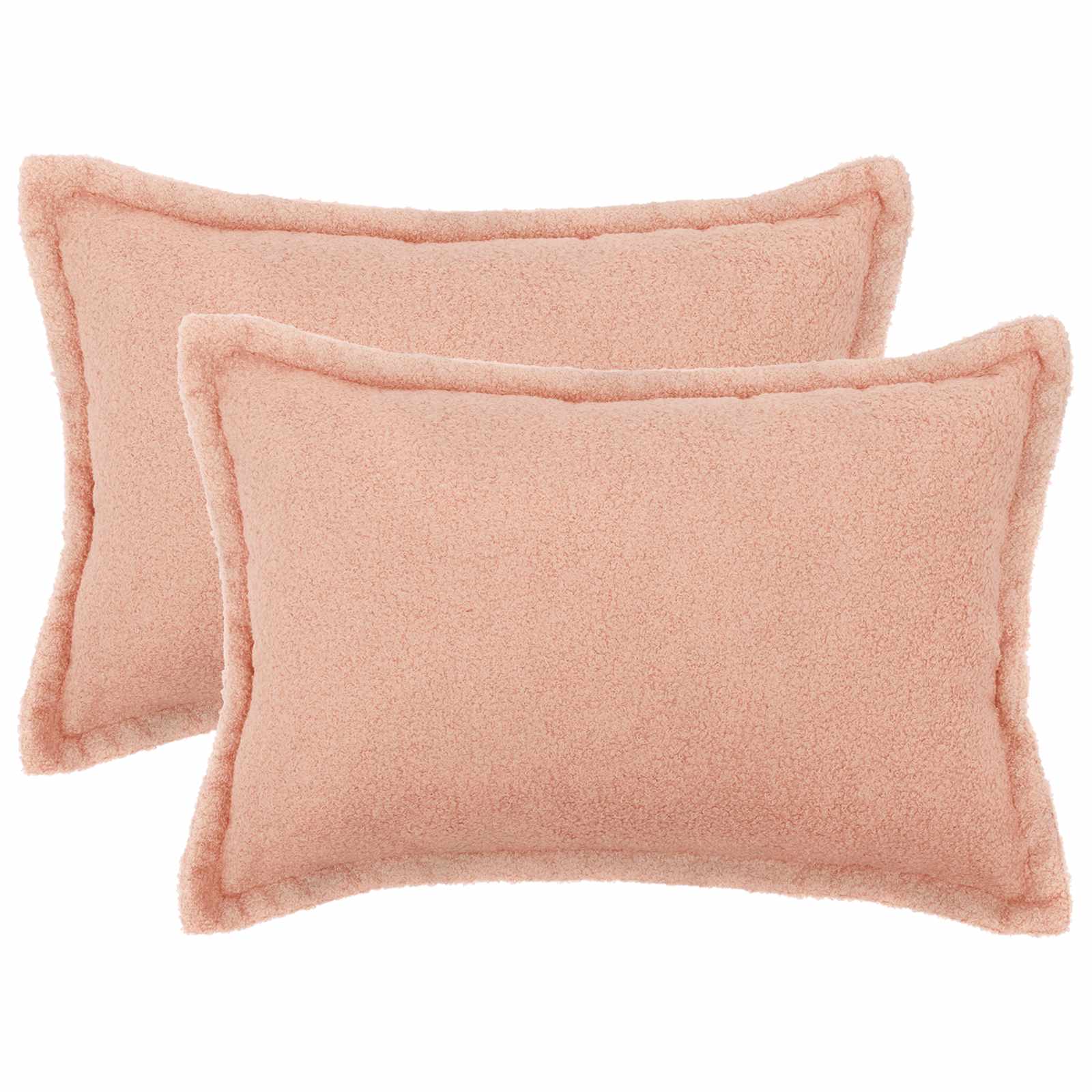 vidaXL Poszewka na poduszkę 2 pcs HOUTEN różowy 50 x 80 cm Bouclé