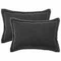 vidaXL Poszewka na poduszkę 2 pcs HOUTEN ciemnoszary 50 x 80 cm Bouclé