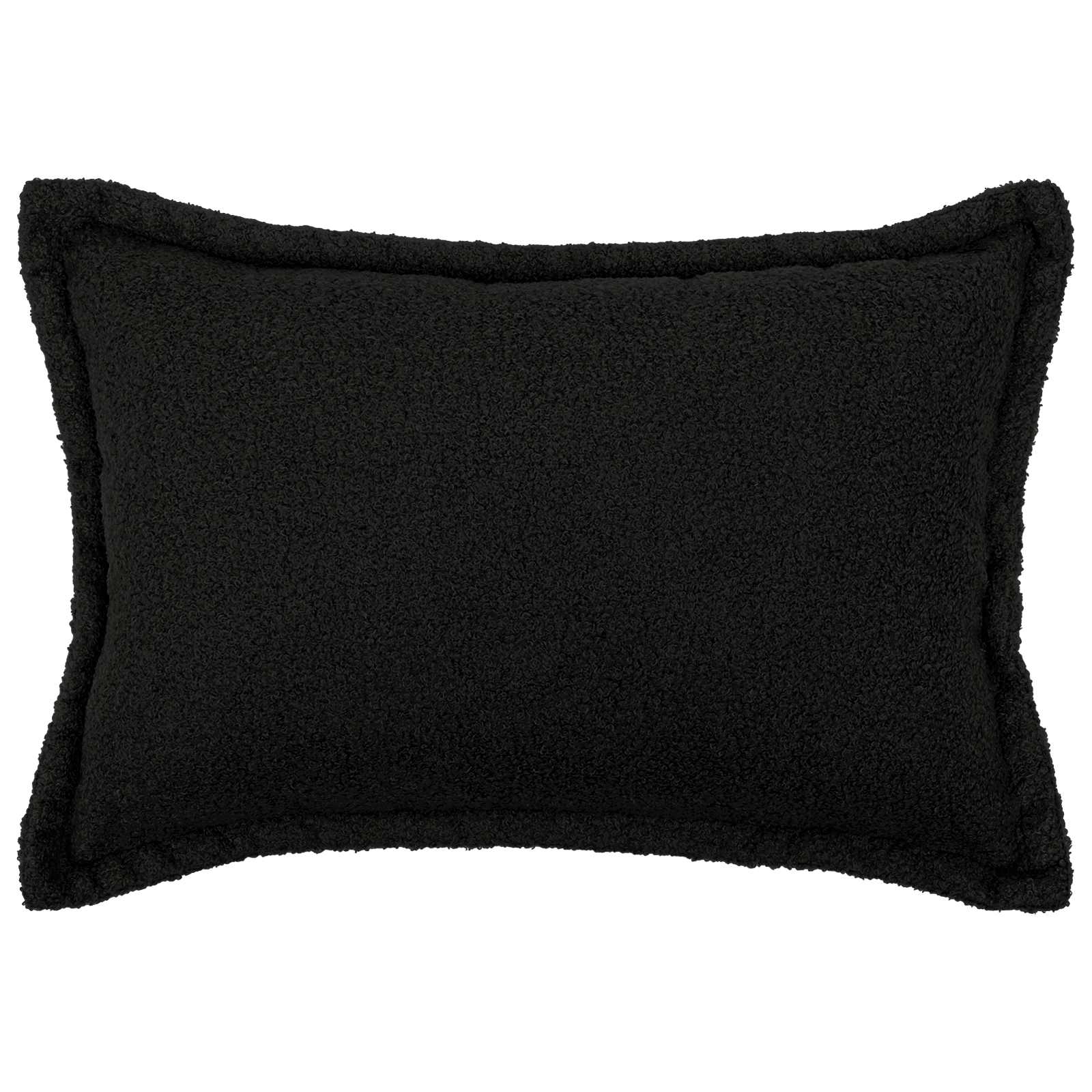 vidaXL Poszewka na poduszkę 2 pcs HOUTEN Czarny 50 x 80 cm Bouclé