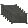 vidaXL Poszewka na poduszkę 6 pcs HOUTEN antracytowy 50 x 80 cm
