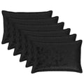 vidaXL Poszewka na poduszkę 6 pcs HOUTEN Czarny 50 x 80 cm Flanela