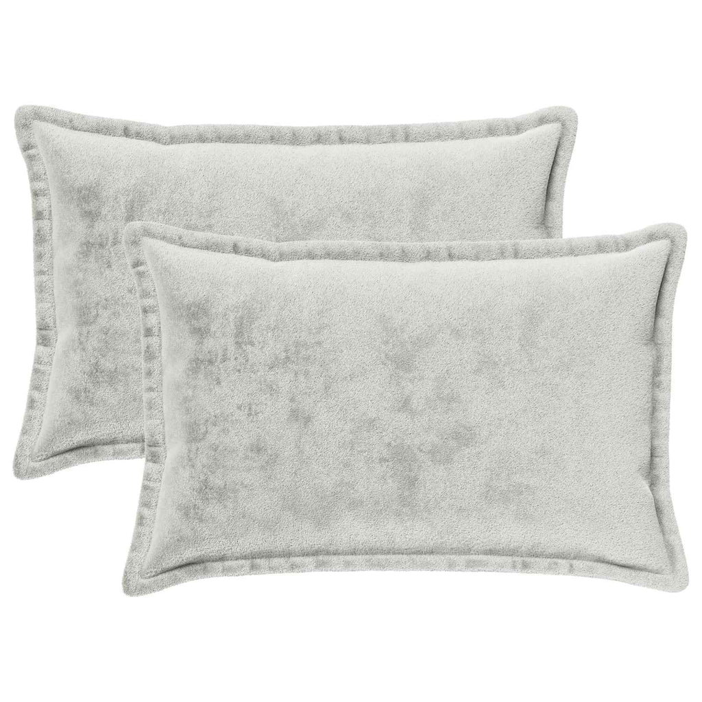vidaXL Poszewka na poduszkę 2 pcs HOUTEN jasnoszary 50 x 80 cm Flanela