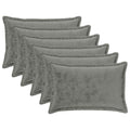 vidaXL Poszewka na poduszkę 6 pcs HOUTEN ciemnoszary 50 x 80 cm
