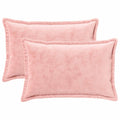 vidaXL Poszewka na poduszkę 2 pcs HOUTEN różowy 50 x 80 cm Flanela