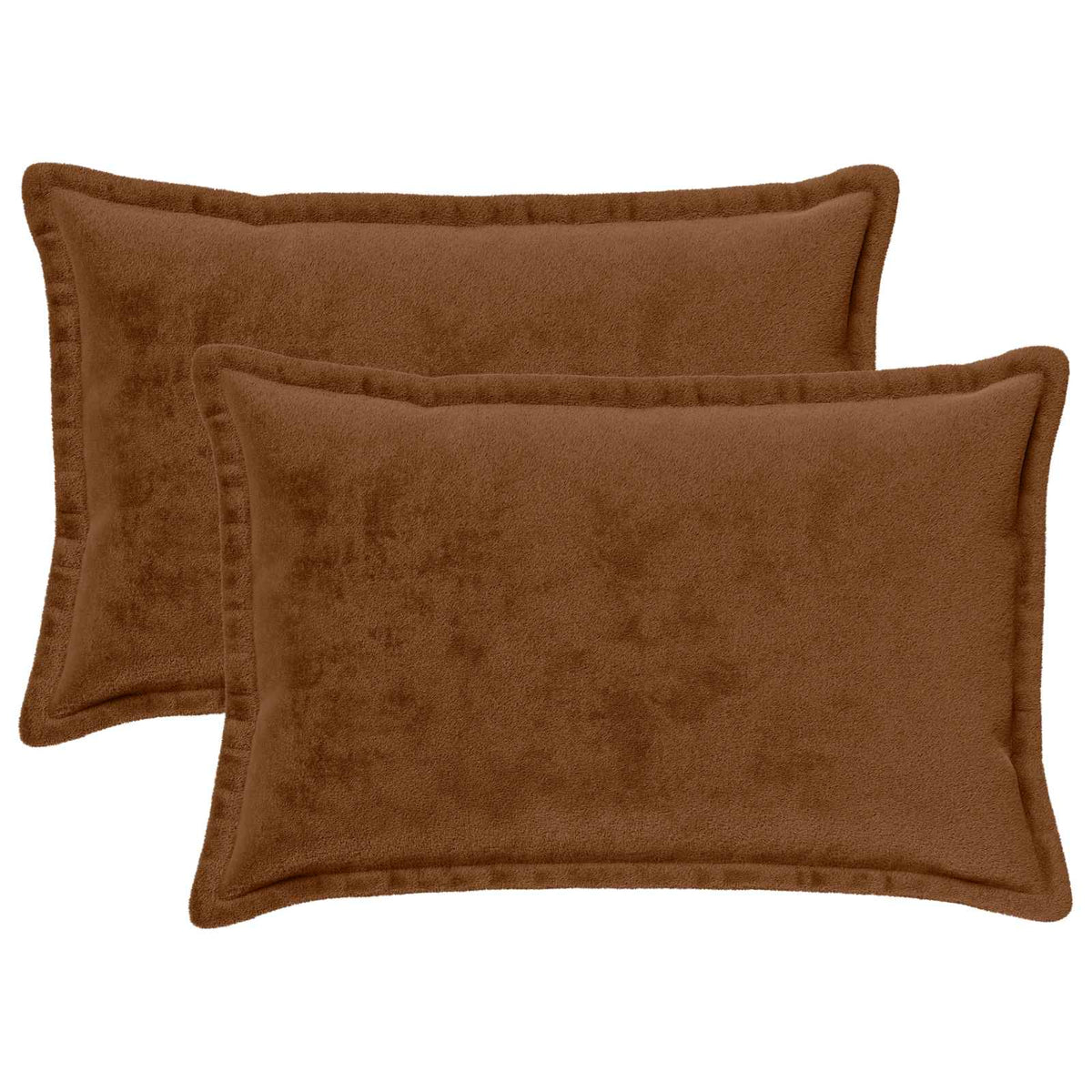 vidaXL Poszewka na poduszkę 2 pcs HOUTEN Jasny Brąz 50 x 80 cm Flanela