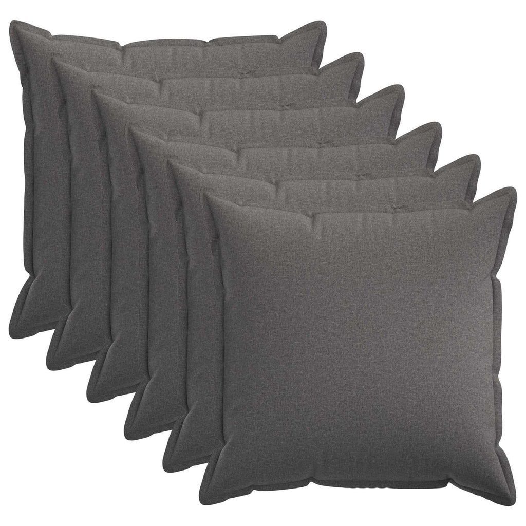 vidaXL Poszewka na poduszkę 6 pcs HOUTEN jasnoszary 55 x 55 cm
