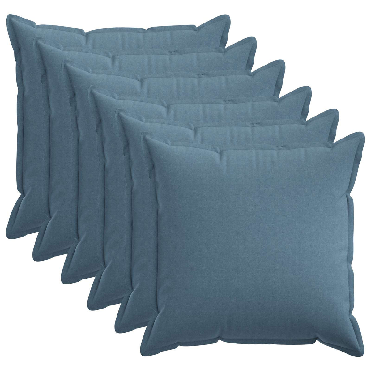 vidaXL Poszewka na poduszkę 6 pcs HOUTEN Niebieski dżins 55 x 55 cm