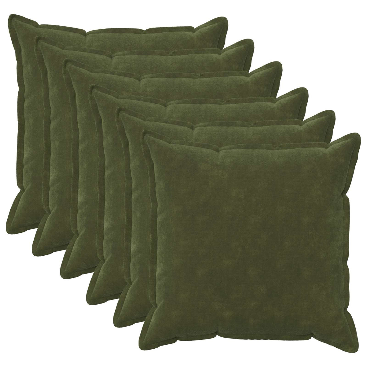 vidaXL Poszewka na poduszkę 6 pcs HOUTEN zielony 55 x 55 cm
