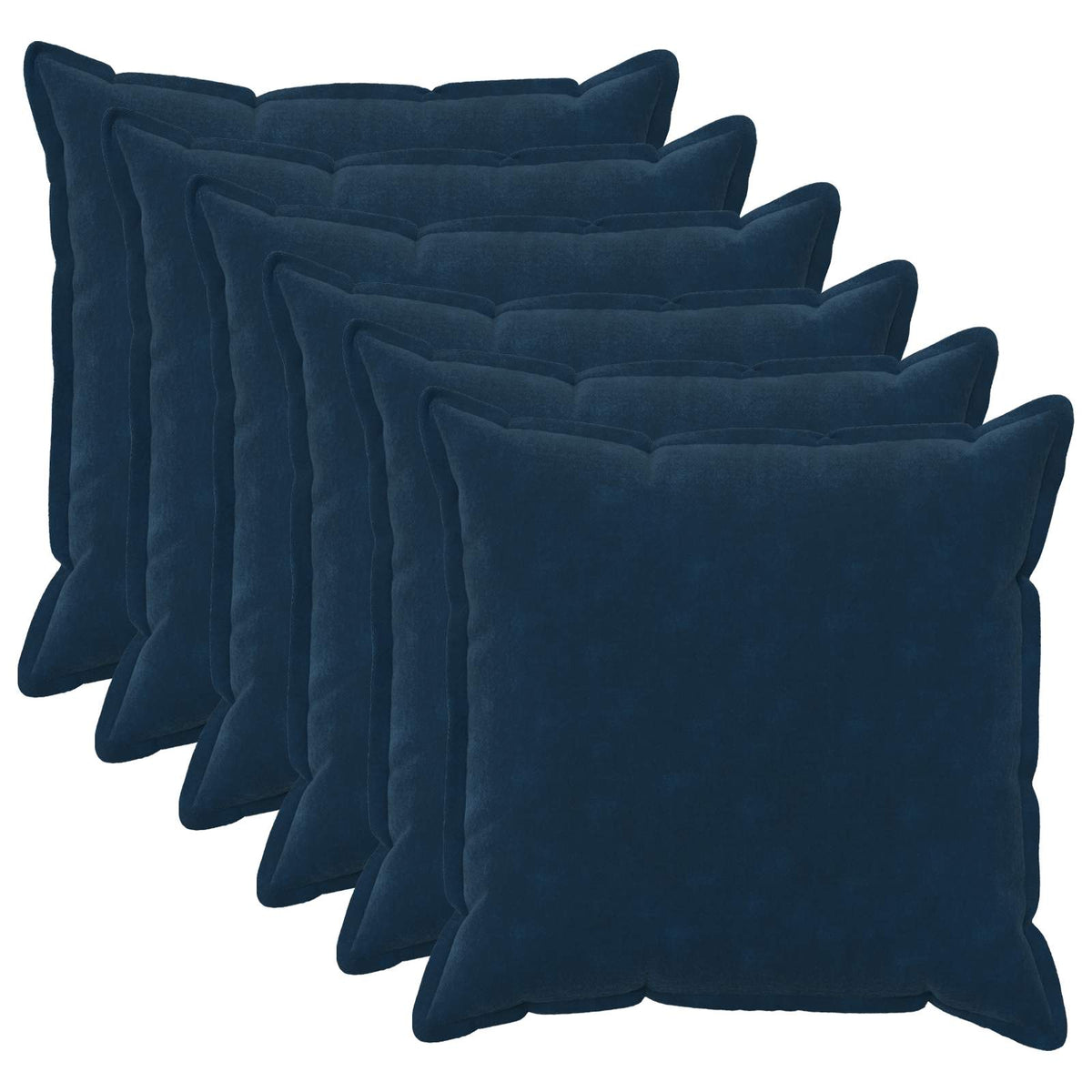 vidaXL Poszewka na poduszkę 6 pcs HOUTEN niebieski 55 x 55 cm