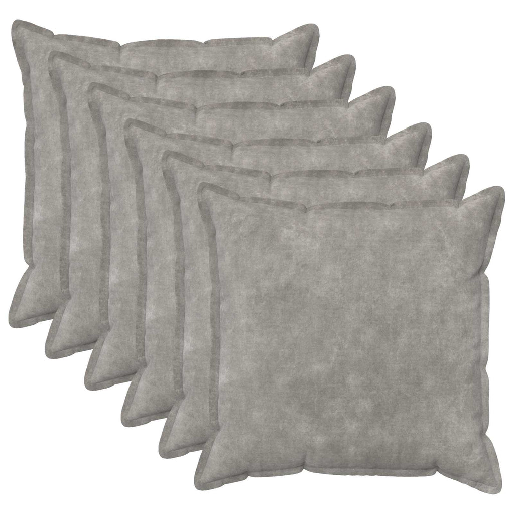 vidaXL Poszewka na poduszkę 6 pcs HOUTEN jasnoszary 55 x 55 cm