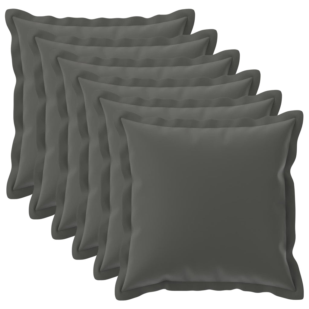vidaXL Poszewka na poduszkę 6 szt. HOUTEN antracytowy 55 x 55 cm