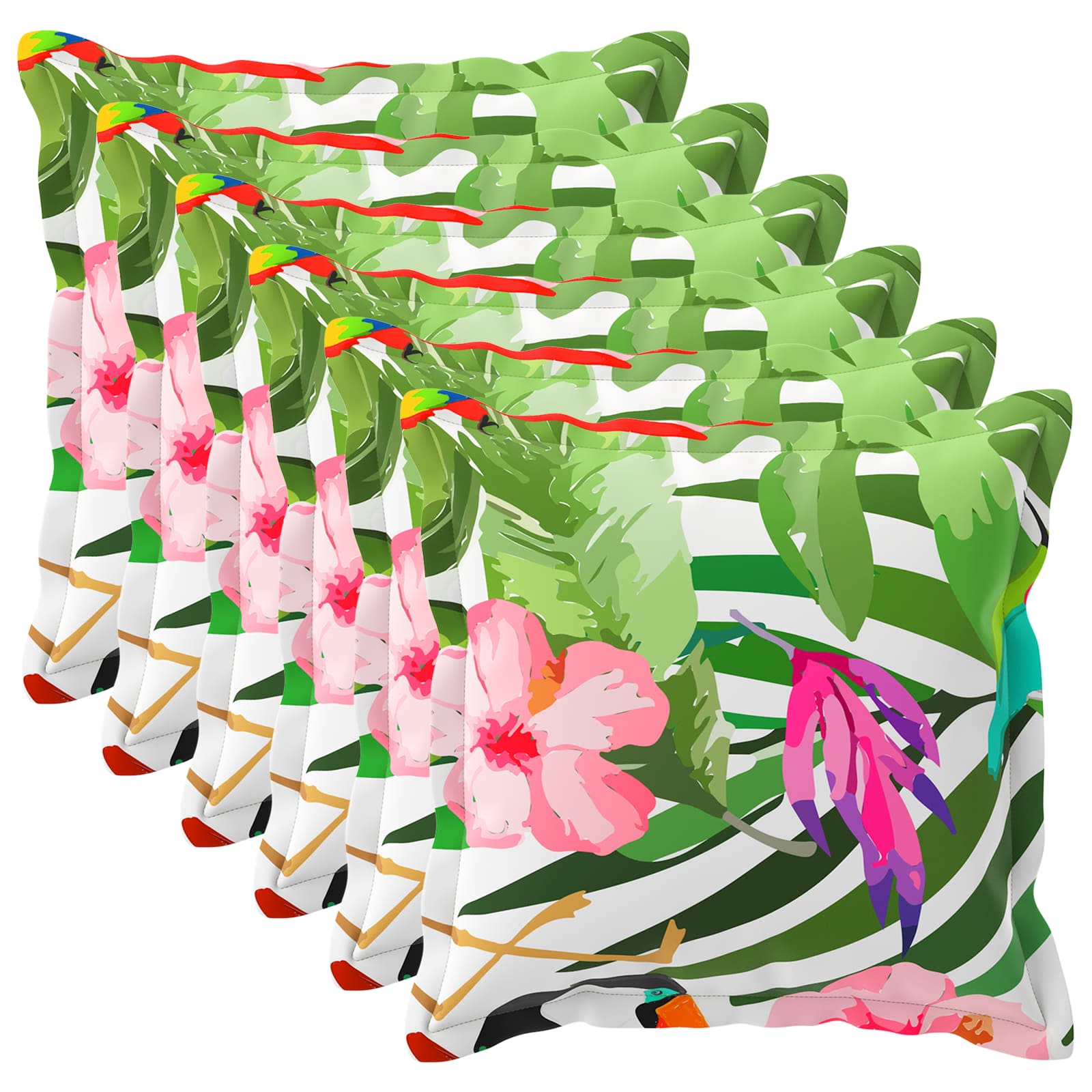 vidaXL Poszewka na poduszkę 6 szt. HOUTEN Czarny 55 x 55 cm Poliester