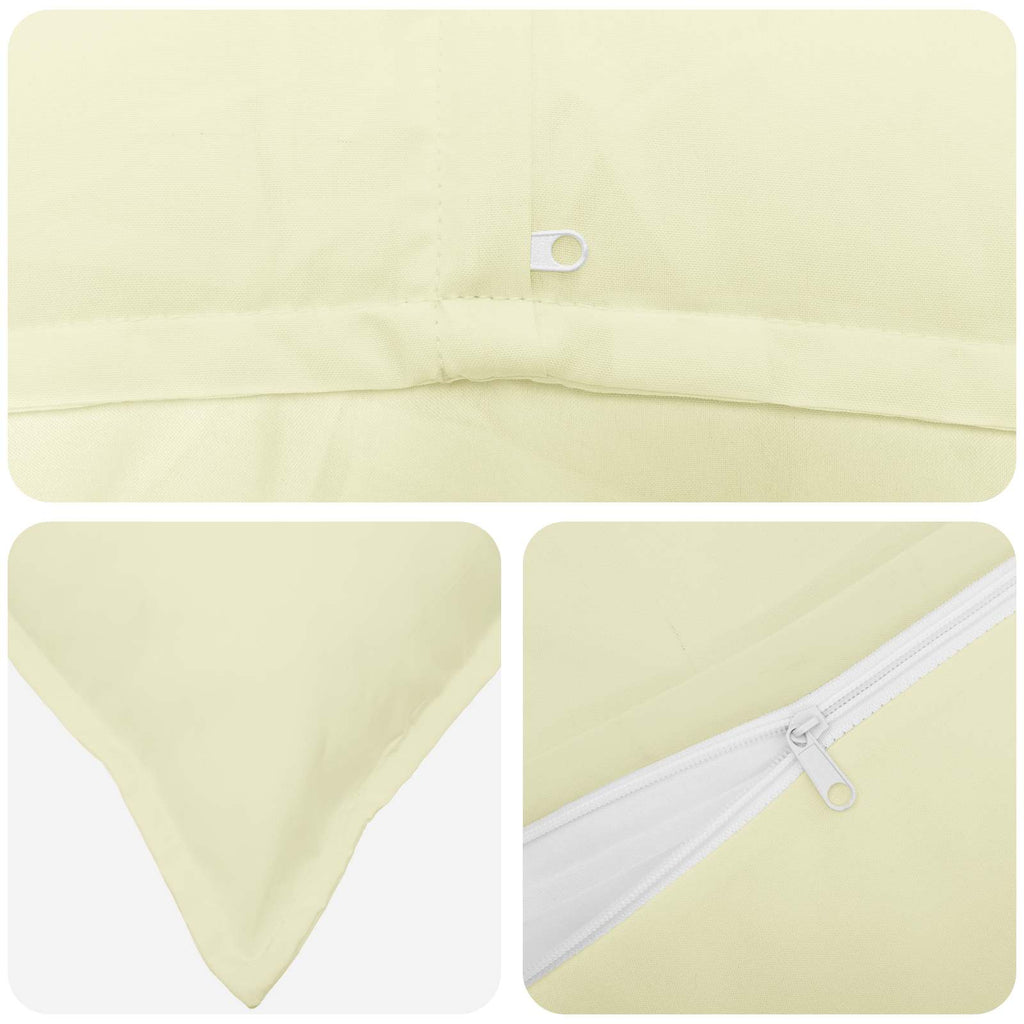 vidaXL Poszewka na poduszkę 2 szt. HOUTEN kremowy 55 x 55 cm Poliester