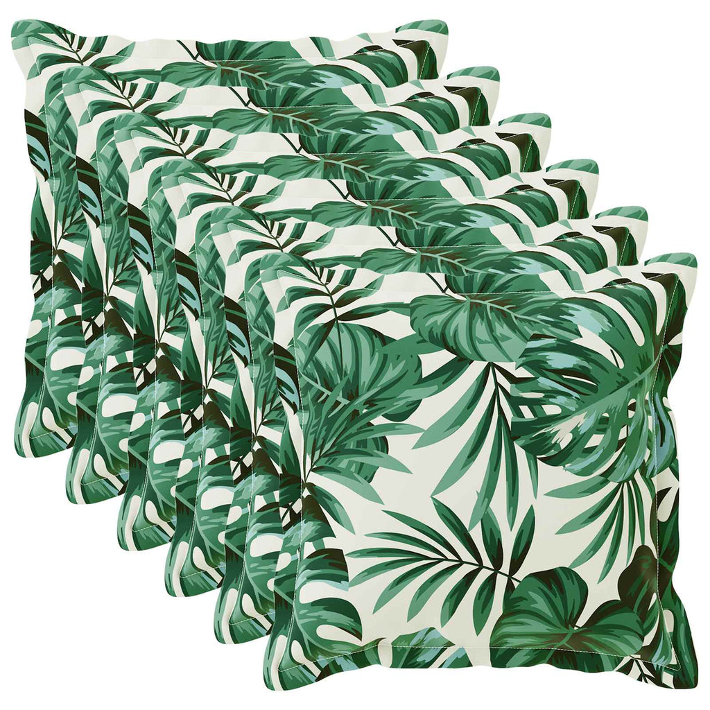 vidaXL Poszewka na poduszkę 6 szt. HOUTEN motyw liści 55 x 55 cm