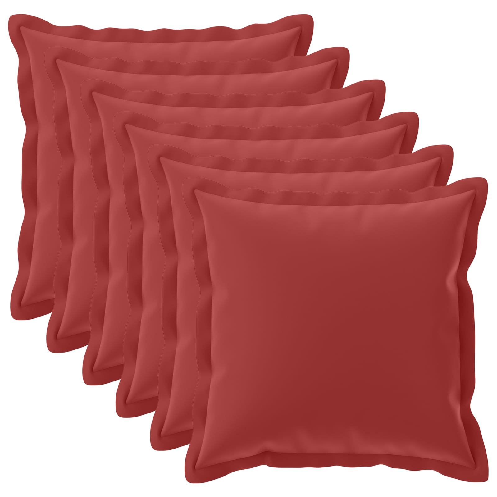 vidaXL Poszewka na poduszkę 6 szt. HOUTEN Czerwone wino 55 x 55 cm