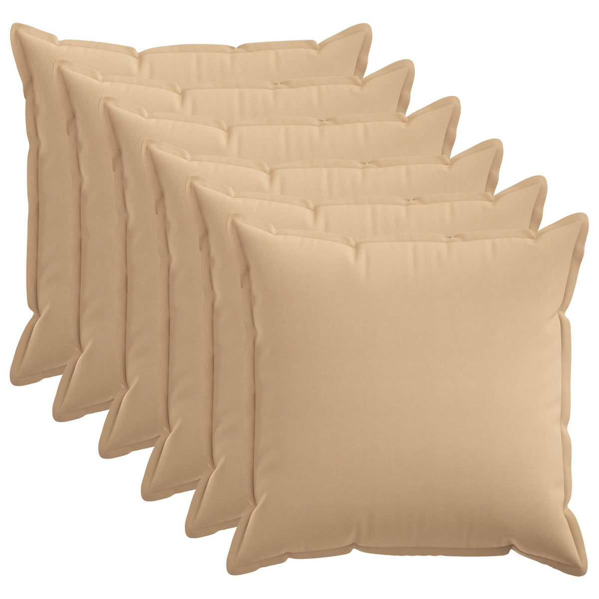 vidaXL Poszewka na poduszkę 6 pcs HOUTEN kremowy 60 x 60 cm
