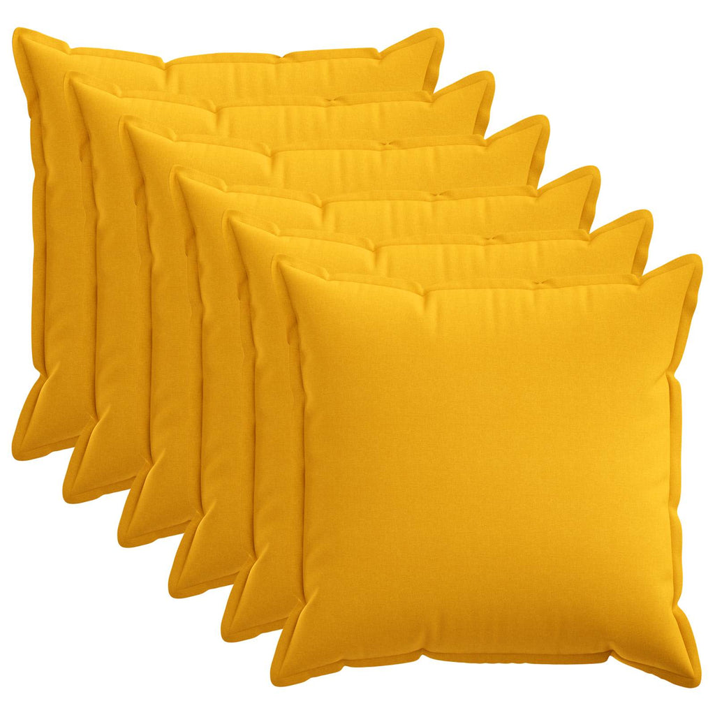 vidaXL Poszewka na poduszkę 6 pcs HOUTEN Jasnożółty 60 x 60 cm