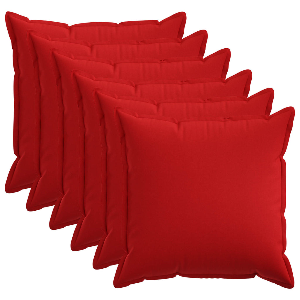vidaXL Poszewka na poduszkę 6 pcs HOUTEN czerwony 60 x 60 cm