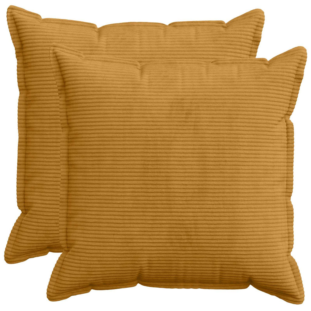 vidaXL Poszewka na poduszkę 2 szt. HOUTEN żółty 60 x 60 cm sztruks