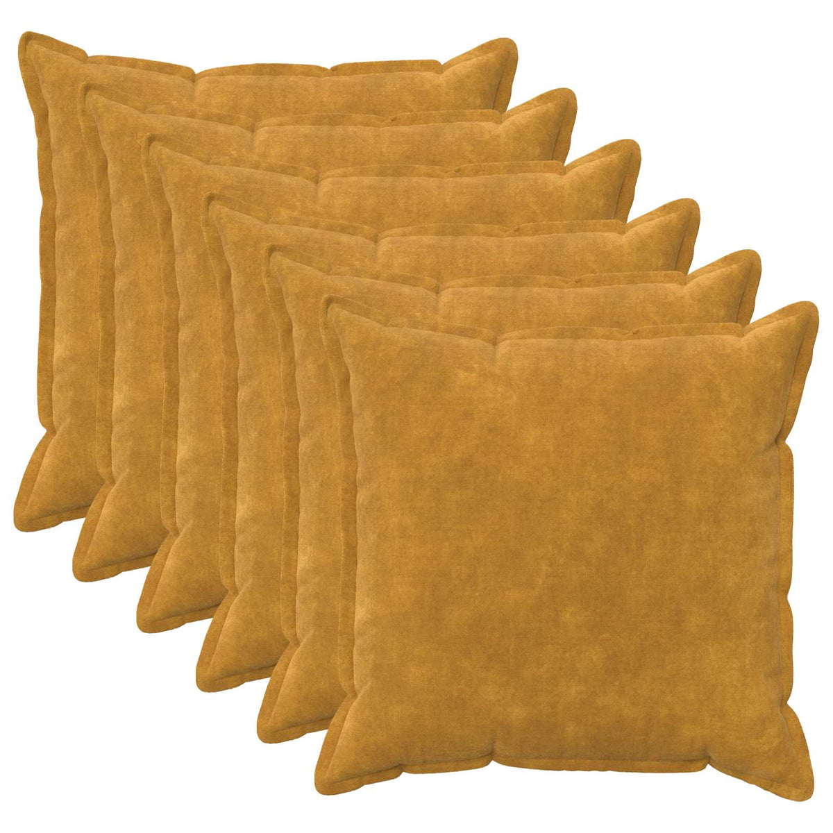 vidaXL Poszewka na poduszkę 6 pcs HOUTEN żółty 60 x 60 cm