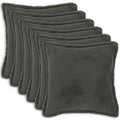 vidaXL Poszewka na poduszkę 6 pcs HOUTEN ciemnoszary 60 x 60 cm Bouclé