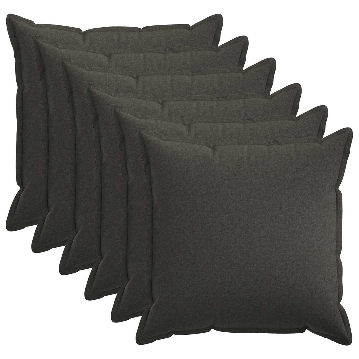 vidaXL Poszewka na poduszkę 6 pcs HOUTEN ciemnoszary 65 x 65 cm