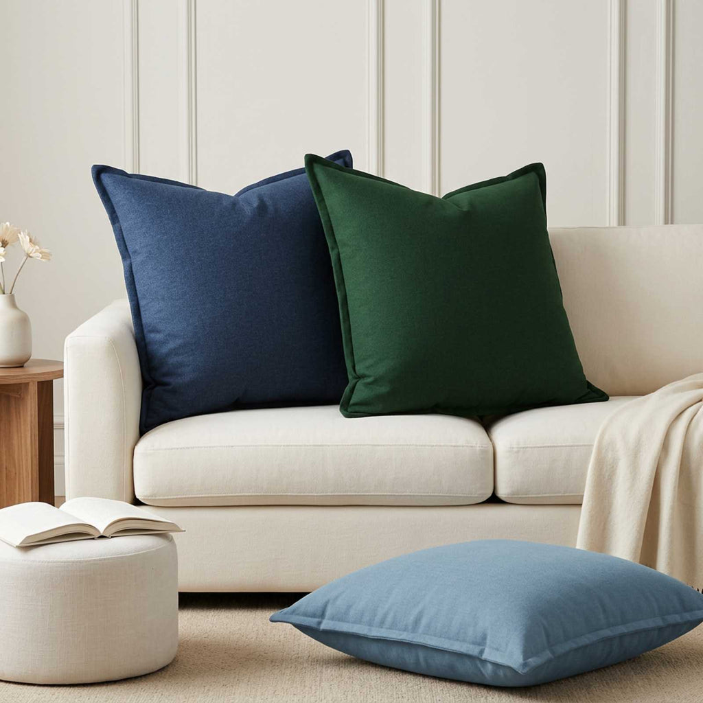 vidaXL Poszewka na poduszkę 6 pcs HOUTEN Niebieski dżins 70 x 70 cm