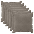 vidaXL Poszewka na poduszkę 6 pcs HOUTEN jasnoszary 65 x 65 cm Welur