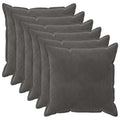 vidaXL Poszewka na poduszkę 6 pcs HOUTEN ciemnoszary 65 x 65 cm Welur