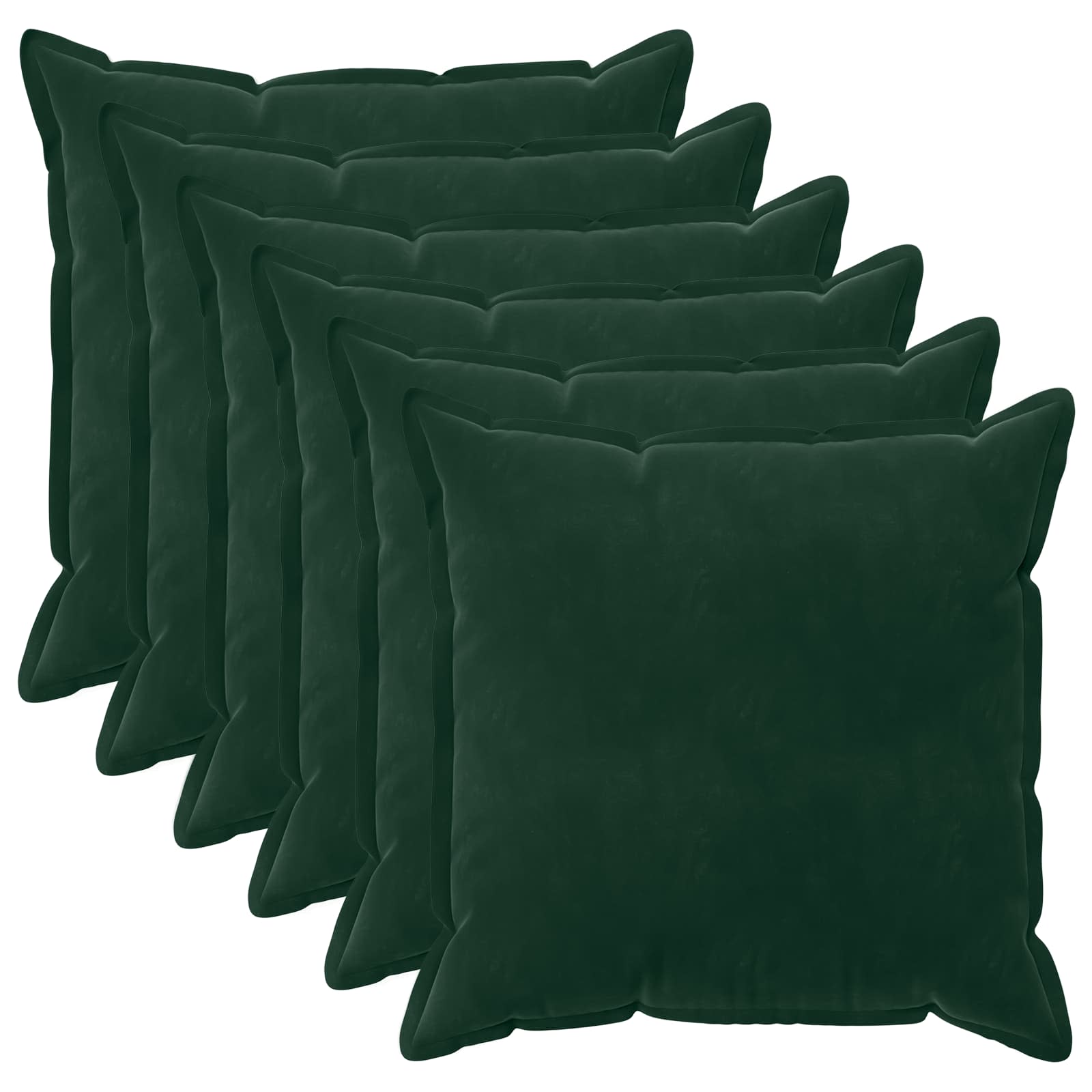 vidaXL Poszewka na poduszkę 6 pcs HOUTEN Ciemnozielony 65 x 65 cm