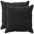 vidaXL Poszewka na poduszkę 2 pcs HOUTEN Czarny 65 x 65 cm Welur