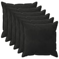 vidaXL Poszewka na poduszkę 6 pcs HOUTEN Czarny 65 x 65 cm Welur