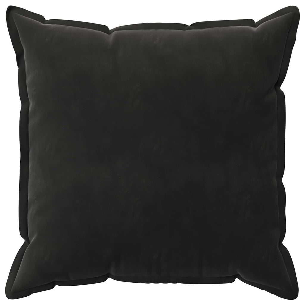 vidaXL Poszewka na poduszkę 6 pcs HOUTEN Czarny 65 x 65 cm Welur