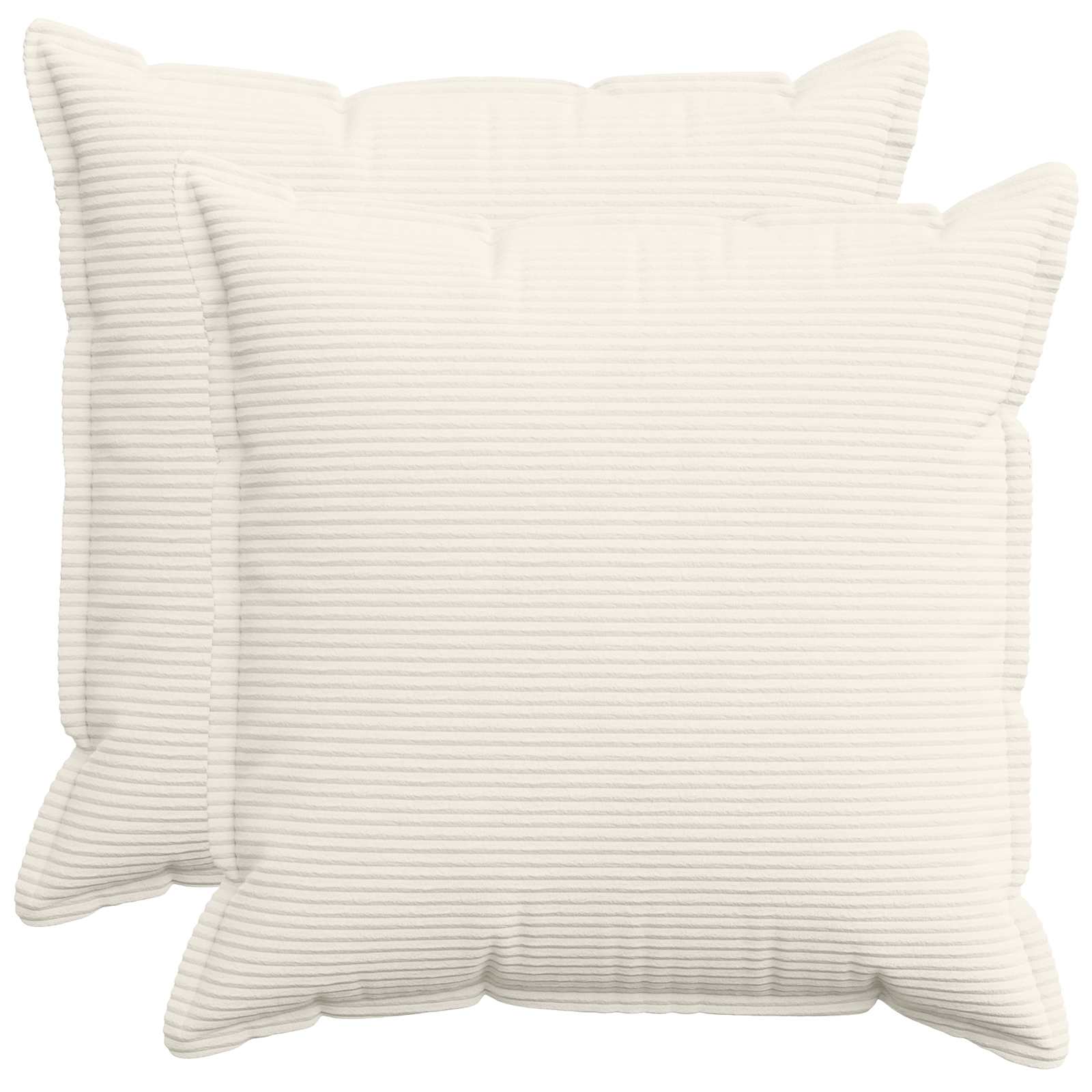 vidaXL Poszewka na poduszkę 2 szt. HOUTEN kremowy 65 x 65 cm sztruks