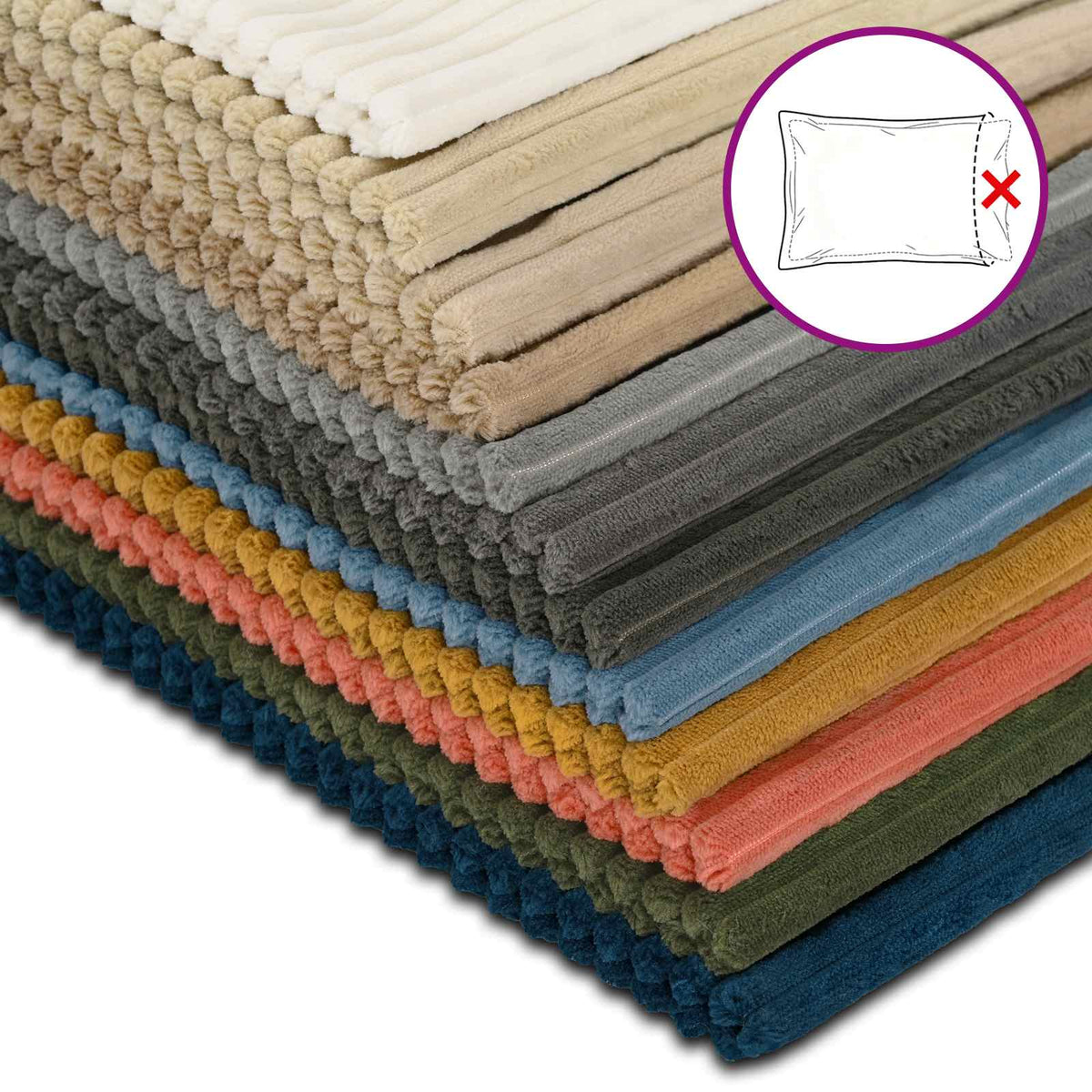 vidaXL Poszewka na poduszkę 2 szt. HOUTEN Granatowy 65 x 65 cm sztruks