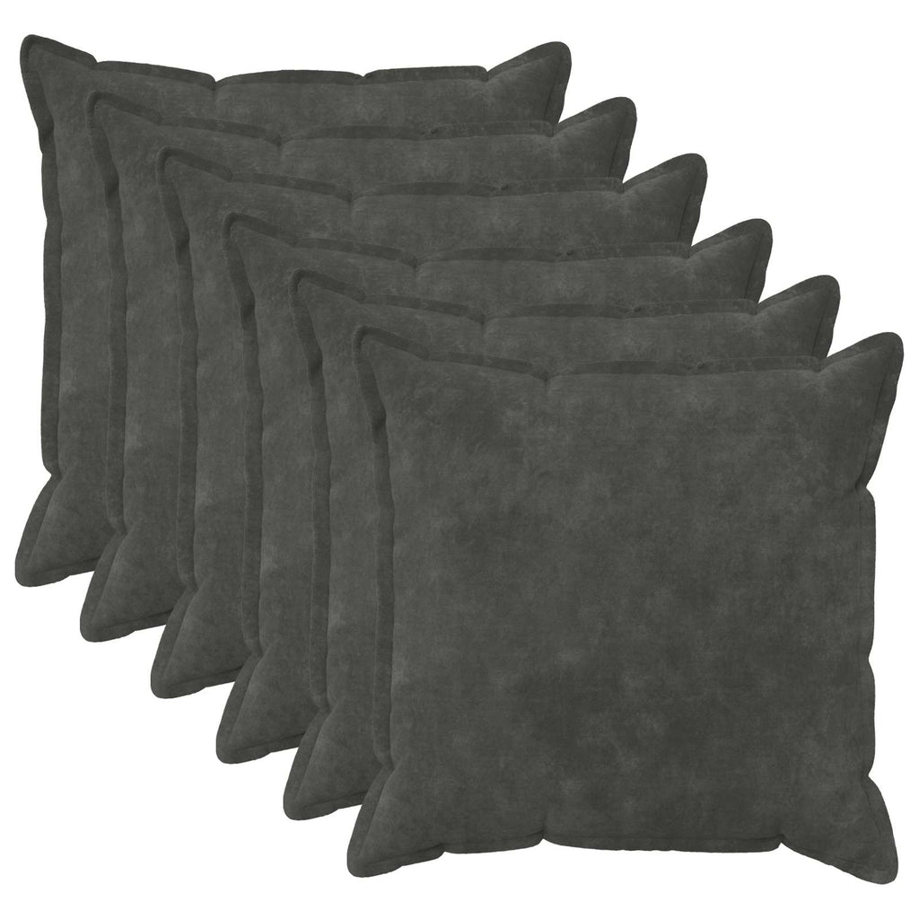 vidaXL Poszewka na poduszkę 6 pcs HOUTEN antracytowy 65 x 65 cm