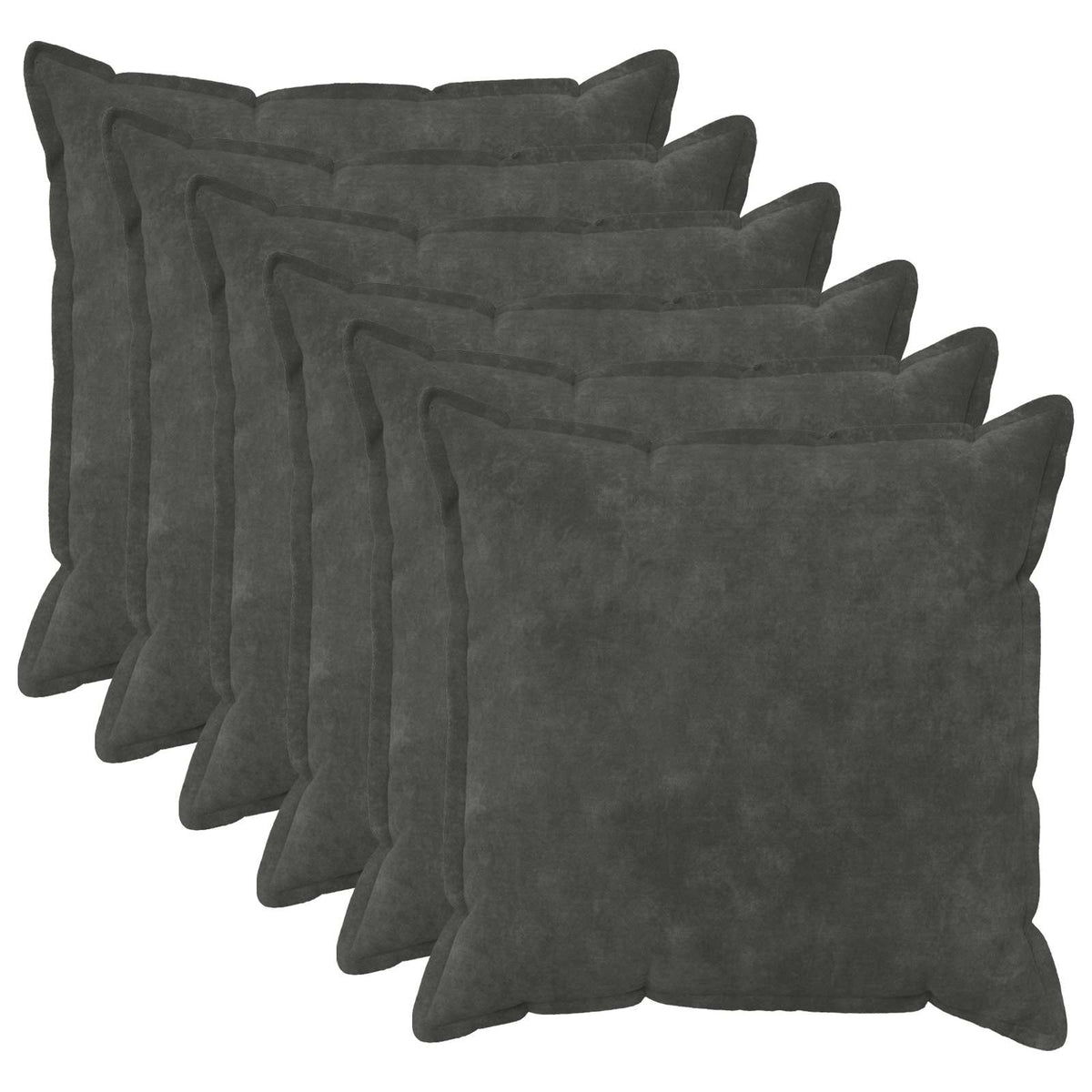 vidaXL Poszewka na poduszkę 6 pcs HOUTEN antracytowy 65 x 65 cm