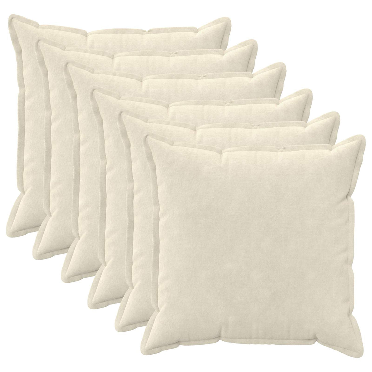 vidaXL Poszewka na poduszkę 6 pcs HOUTEN kremowy 65 x 65 cm