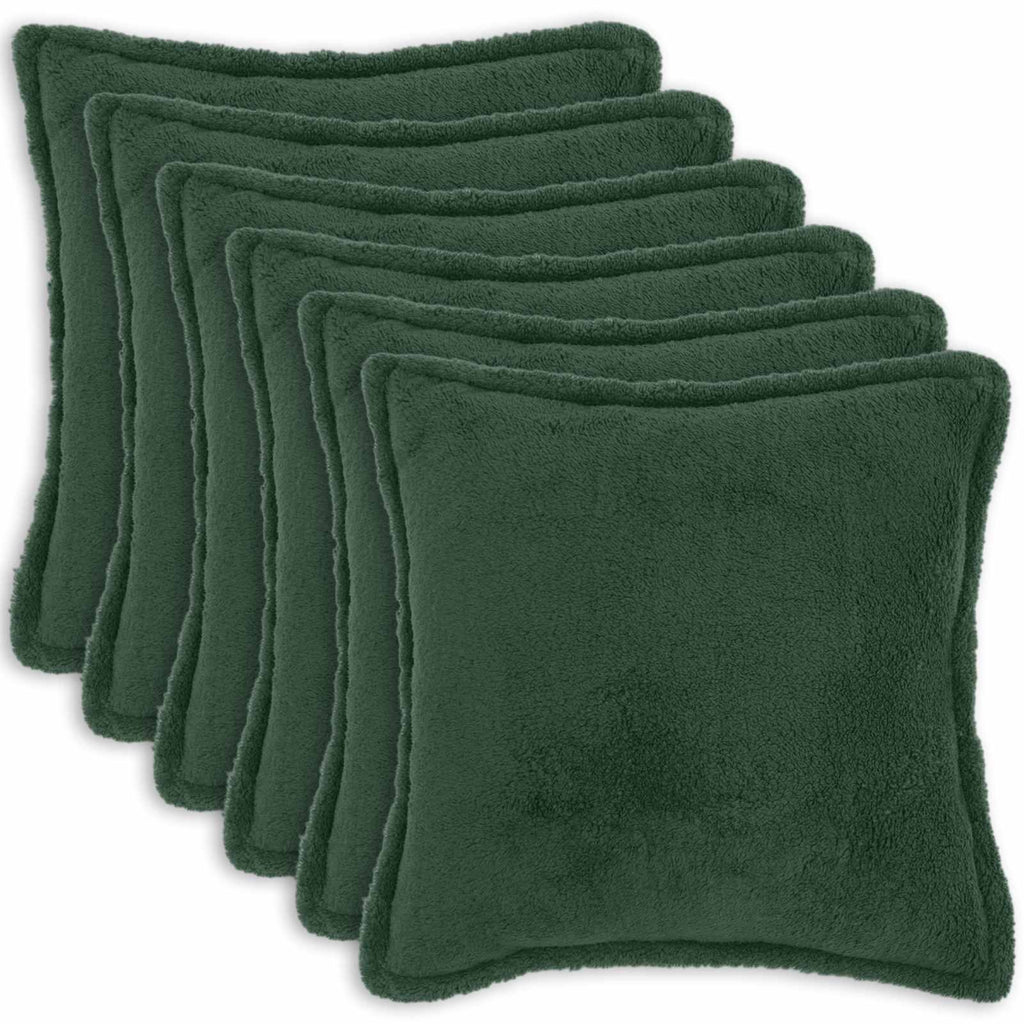 vidaXL Poszewka na poduszkę 6 pcs HOUTEN Ciemnozielony 65 x 65 cm