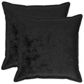 vidaXL Poszewka na poduszkę 2 pcs HOUTEN Czarny 65 x 65 cm Flanela