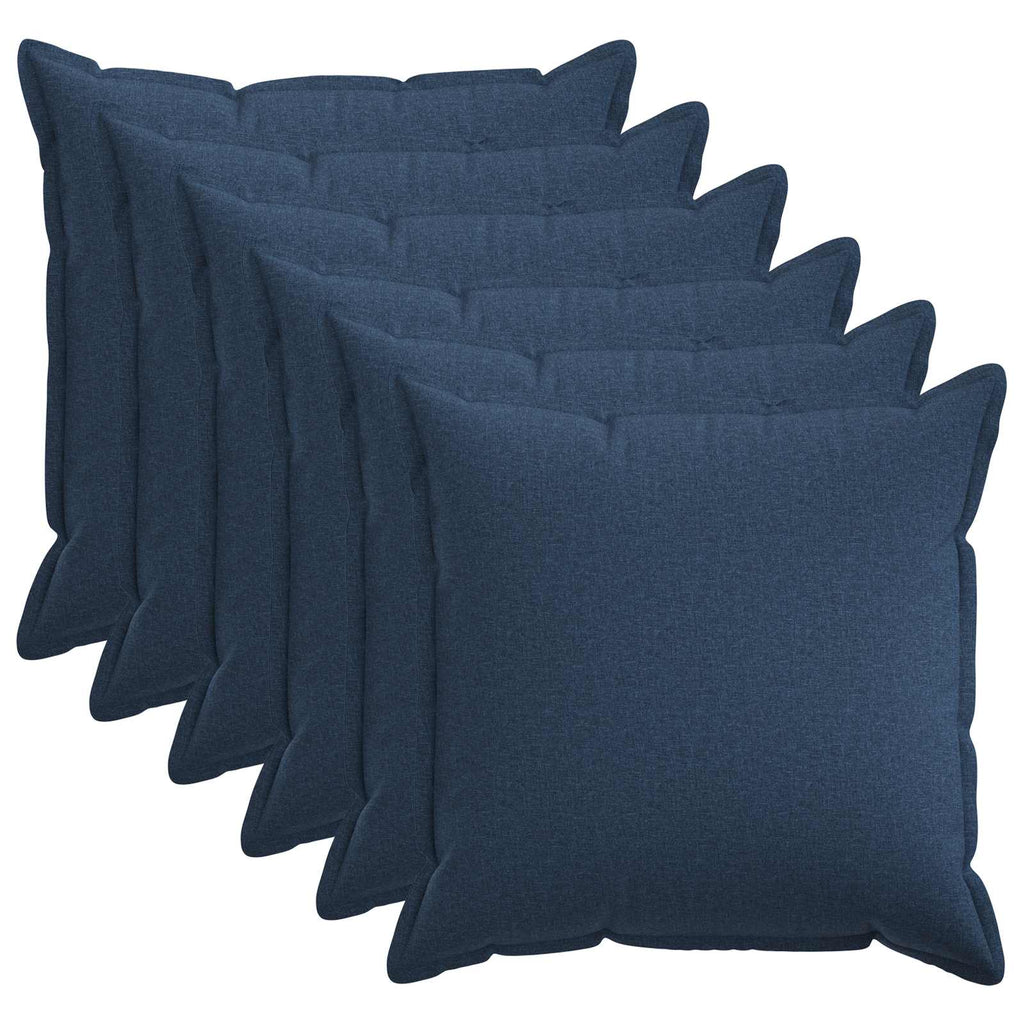 vidaXL Poszewka na poduszkę 6 pcs HOUTEN niebieski 70 x 70 cm