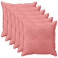 vidaXL Poszewka na poduszkę 6 pcs HOUTEN różowy 70 x 70 cm Welur