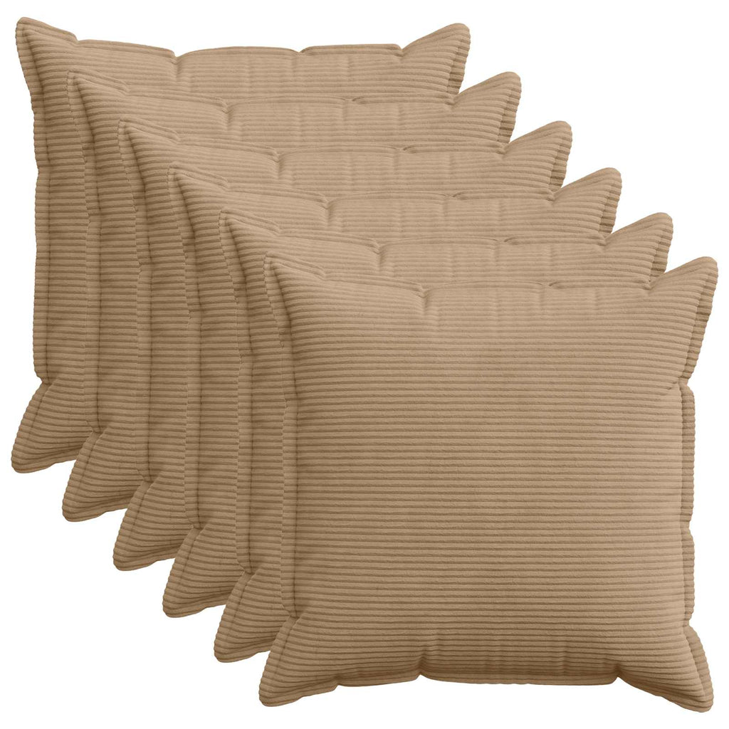 vidaXL Poszewka na poduszkę 6 szt. HOUTEN brązowy 70 x 70 cm sztruks