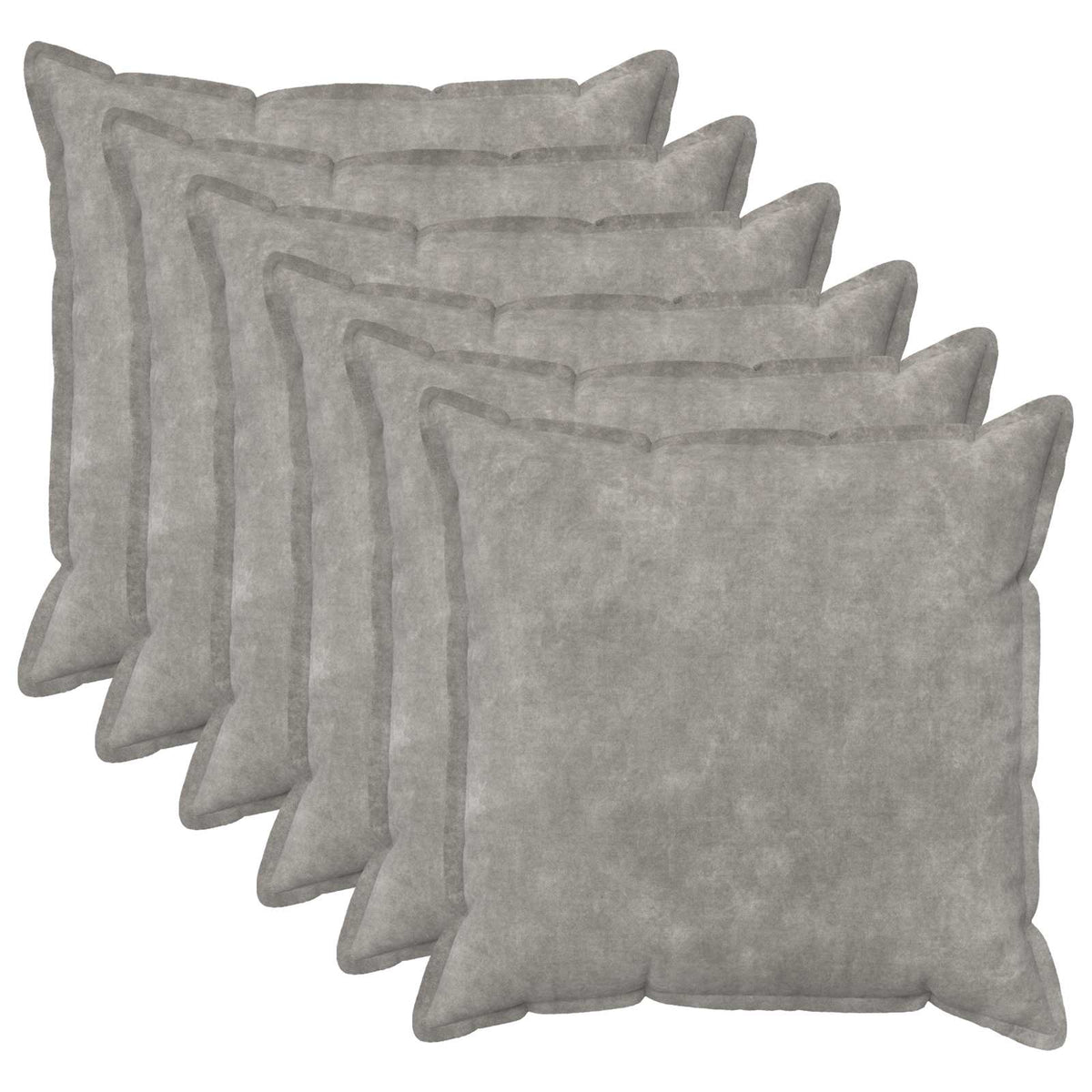 vidaXL Poszewka na poduszkę 6 pcs HOUTEN jasnoszary 70 x 70 cm