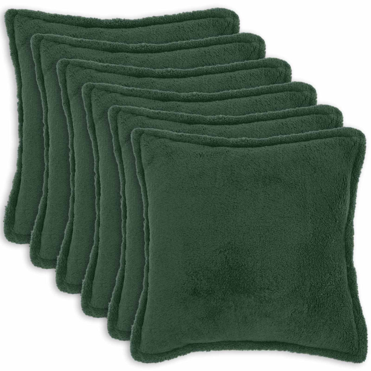vidaXL Poszewka na poduszkę 6 pcs HOUTEN Ciemnozielony 70 x 70 cm